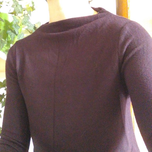 X-Small Plum Sweater Dress - Picture 2 of 6